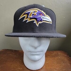Baltimore Ravens NFL Black New Era 59Fifty Fitted‎ Size 7⅜ Cap Hat